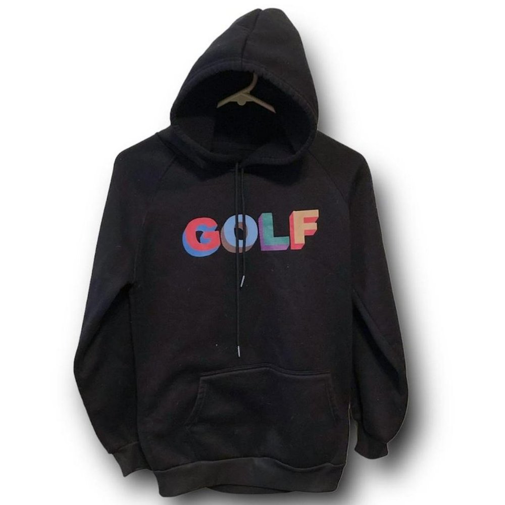Tyler the Creator GOLF WANG Pastel logo black hoodie size Medium.